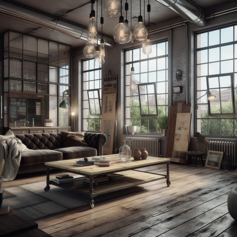 Aranżacja wnętrz w stylu industrialnym: przemysłowy urok w Twoim domu